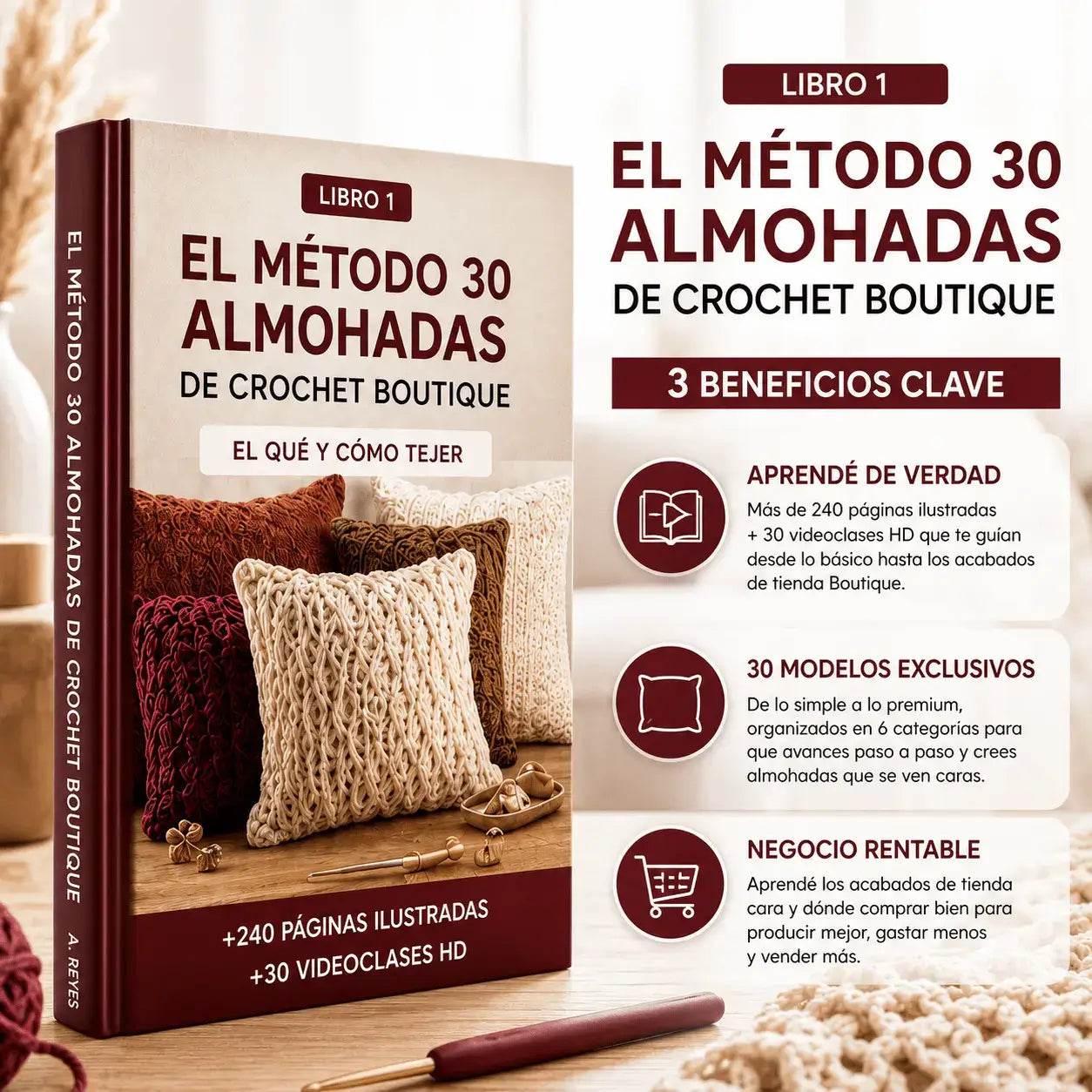 MÉTODO 30 ALMOHADAS DE CROCHET BOUTIQUE